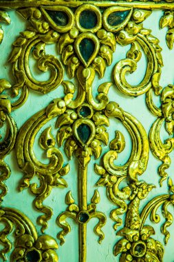 Tayland 'da Phaya Wat Tapınağı' nda Tayland stili kalıp sanatı.