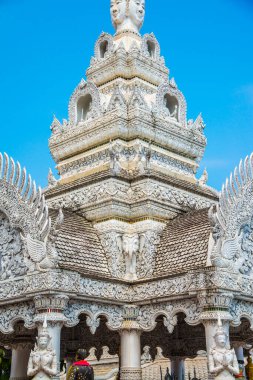 Tayland 'ın Nan eyaletindeki Ming Muang tapınağında güzel bir kalıp sanatı..