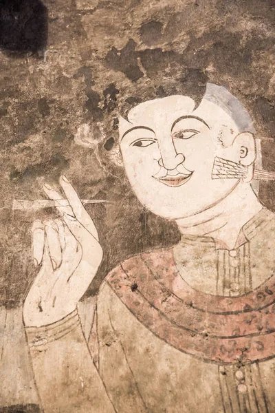 Wat Phumin, Tayland 'da antik duvar resmi.