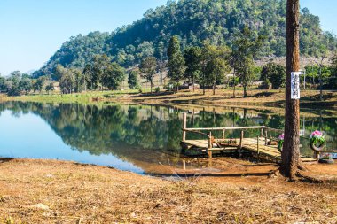 Tayland 'ın Chiangmai eyaletinde göl manzarası.
