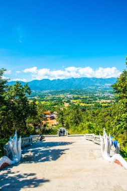 Tayland 'ın Pai şehrinin manzara görüntüsü.