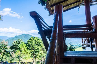 Tayland tarzı, doğal manzaralı bank, Tayland.