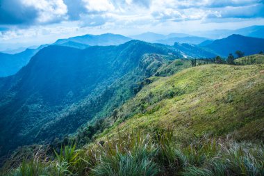 Chiangrai, Tayland 'daki Phu Chi Fa Dağı manzarası.