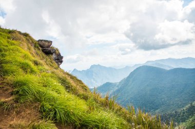 Chiangrai, Tayland 'daki Phu Chi Fa Dağı manzarası.