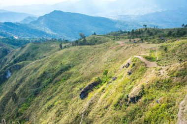 Chiangrai, Tayland 'daki Phu Chi Fa Dağı manzarası.