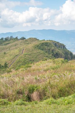 Chiangrai, Tayland 'daki Phu Chi Fa Dağı manzarası.