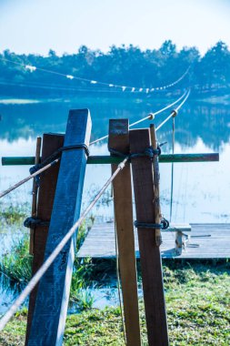 Tayland 'ın Chiangmai ilindeki Huay Tueng Tao gölünün manzara manzarası.