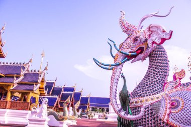 Tayland 'daki Ban Den Tapınağında Himmapan yaratığı.