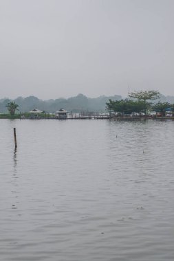 Tilok Aram temple in Kwan Phayao lake, Thailand.