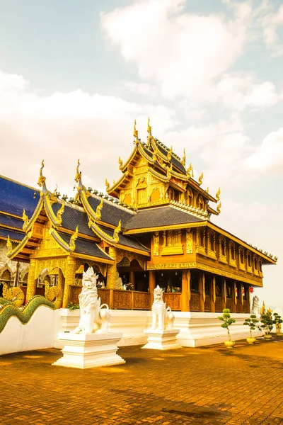 Hermosa Iglesia Estilo Tailandés Templo Ban Den Tailandia — Foto de Stock