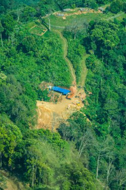 Chiangrai Eyaleti, Tayland 'da Doi Pha Tang' da Top View.
