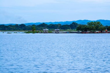 Tilok Aram temple in Kwan Phayao lake, Thailand.