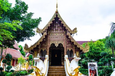 Tayland Phra Singh tapınağındaki Lanna tarzı kilise..