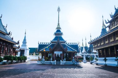 Tayland, Ban Den Tapınağı 'ndaki güzel Tayland tarzı pavyon..