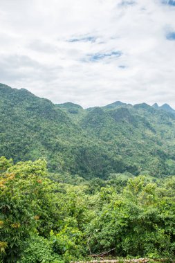 Tayland 'ın Chiangmai bölgesindeki dağ manzarası..