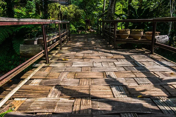 stock image Small bridge in park, Thailand.