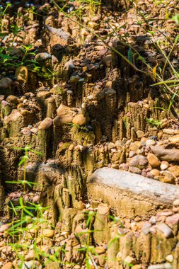 Toprak katmanlarının arka planı, Tayland.