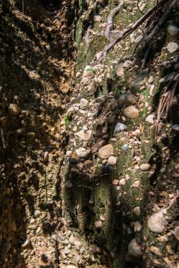 Toprak katmanlarının arka planı, Tayland.