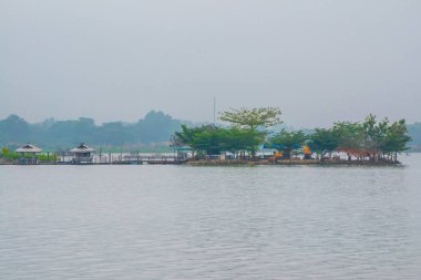 Tilok Aram temple in Kwan Phayao lake, Thailand.
