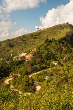 Tayland 'ın Chiangrai eyaletindeki Doi Pha Tang' da Dağ Manzarası.