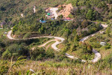 Tayland 'ın Chiangrai eyaletindeki Doi Pha Tang' da Dağ Manzarası.