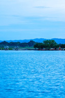 Tilok Aram temple in Kwan Phayao lake, Thailand.
