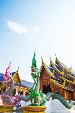 Tayland 'daki Ban Den Tapınağı' nda güzel bir Tayland tarzı kilise..