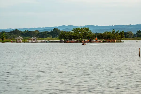 Tilok Aram temple in Kwan Phayao lake, Thailand.