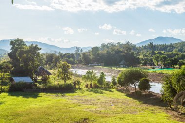 Tayland 'ın Pai şehrinde doğal manzara.