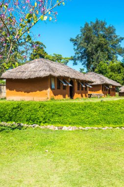 Tayland 'daki Santichon köyünün bahçe manzarası.