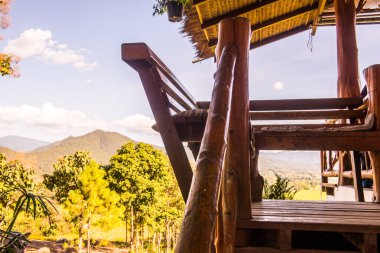 Tayland tarzı, doğal manzaralı bank, Tayland.