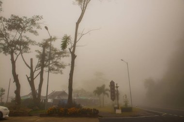 Tayland 'ın Phayao eyaletinde kış mevsiminde görüş açısı.
