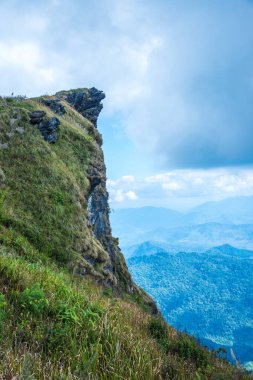 Chiangrai, Tayland 'daki Phu Chi Fa Dağı manzarası.