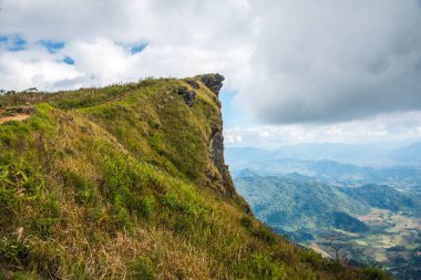 Chiangrai, Tayland 'daki Phu Chi Fa Dağı manzarası.