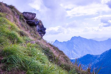 Chiangrai, Tayland 'daki Phu Chi Fa Dağı manzarası.