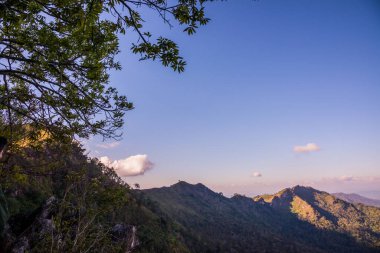 Tayland 'ın Chiangrai ilindeki Doi Pha Tang Dağı manzarası.