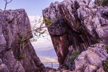 Doi Pha Tang 'ın Chiangrai, Tayland' daki görüş açısı.