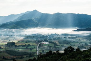 Phu Langka Ulusal Parkı, Tayland Güzel Dağ Manzarası.