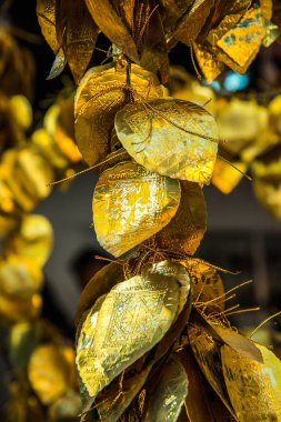 Bağış için altın yaprak, Tayland.