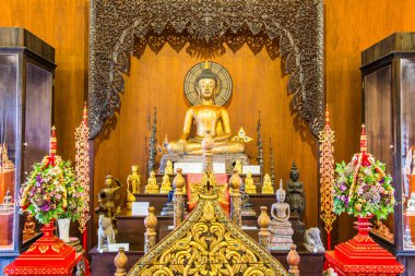Antik Buda heykeli Phra Kaew Tapınağı, Tayland.