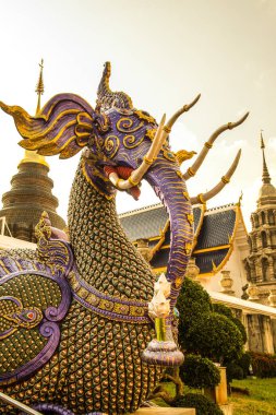 Tayland 'daki Ban Den Tapınağında Himmapan yaratığı.