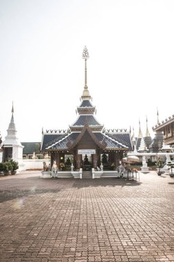 Tayland, Ban Den Tapınağı 'ndaki güzel Tayland tarzı pavyon..