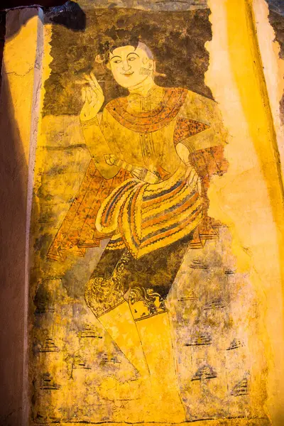 Wat Phumin, Tayland 'da antik duvar resmi.