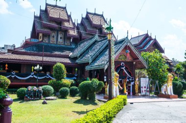 Nantaram tapınağının manzarası, Tayland.