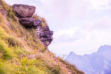 Chiangrai, Tayland 'daki Phu Chi Fa Dağı manzarası.