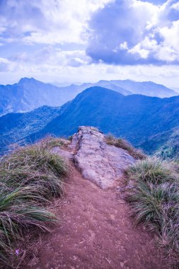 Chiangrai, Tayland 'daki Phu Chi Fa Dağı manzarası.