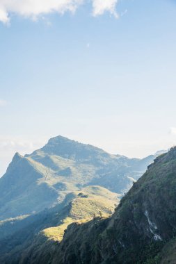 Tayland 'ın Chiangrai ilindeki Doi Pha Tang Dağı manzarası.