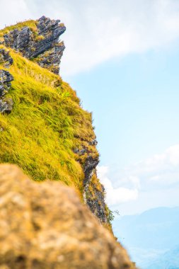 Chiangrai, Tayland 'daki Phu Chi Fa Dağı manzarası.