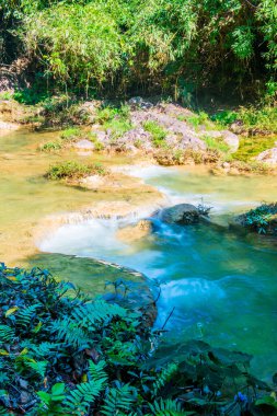 Su, Doi Phu Nang Ulusal Parkı, Tayland 'da akıyor..