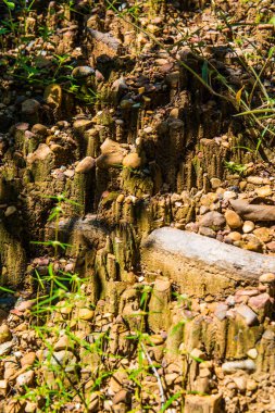 Toprak katmanlarının arka planı, Tayland.
